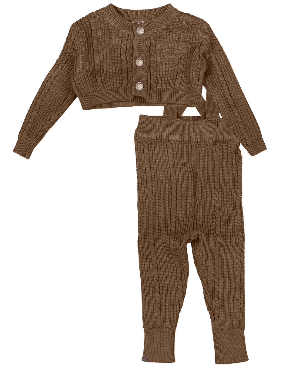 Belati Mocha Baby Overall Set