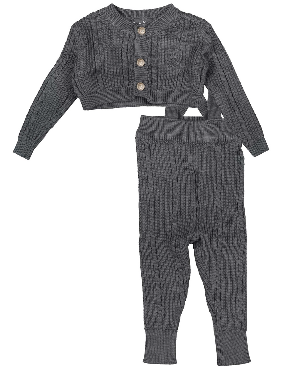 Belati Dusty Blue Baby Overall Set