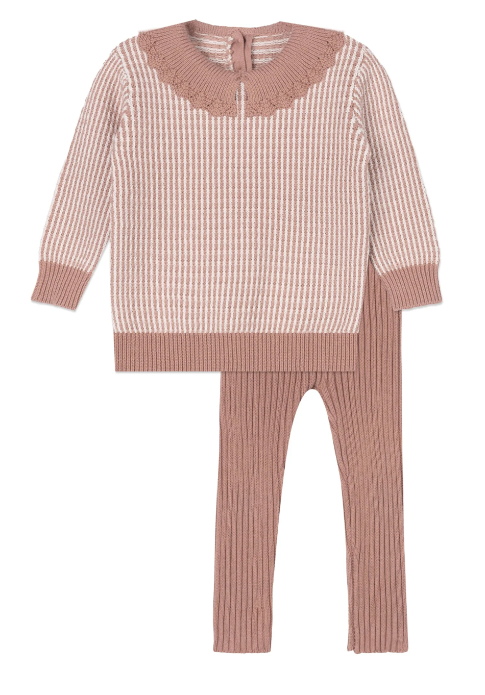 Looms Thin Stripe Pink/Ivory Toddler Set