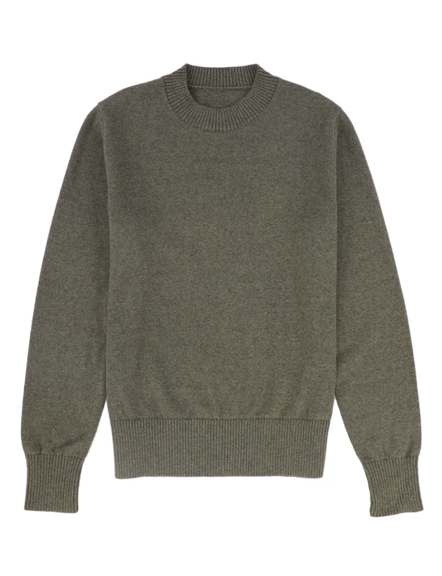 Valentina Green Marled Crewneck Sweater