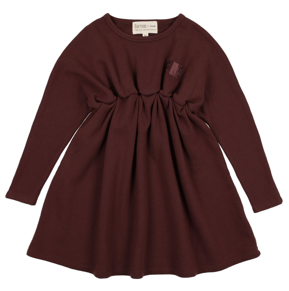 Farren + Me Washed Burgundy High Waisted Dress