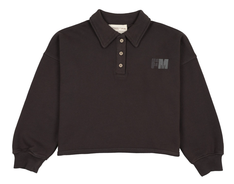 Farren + Me Washed Black Swing Polo