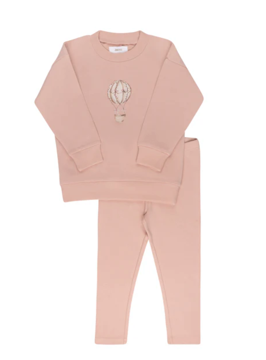 Aurora French Terry Hot Air Balloon Pink Lounge Set