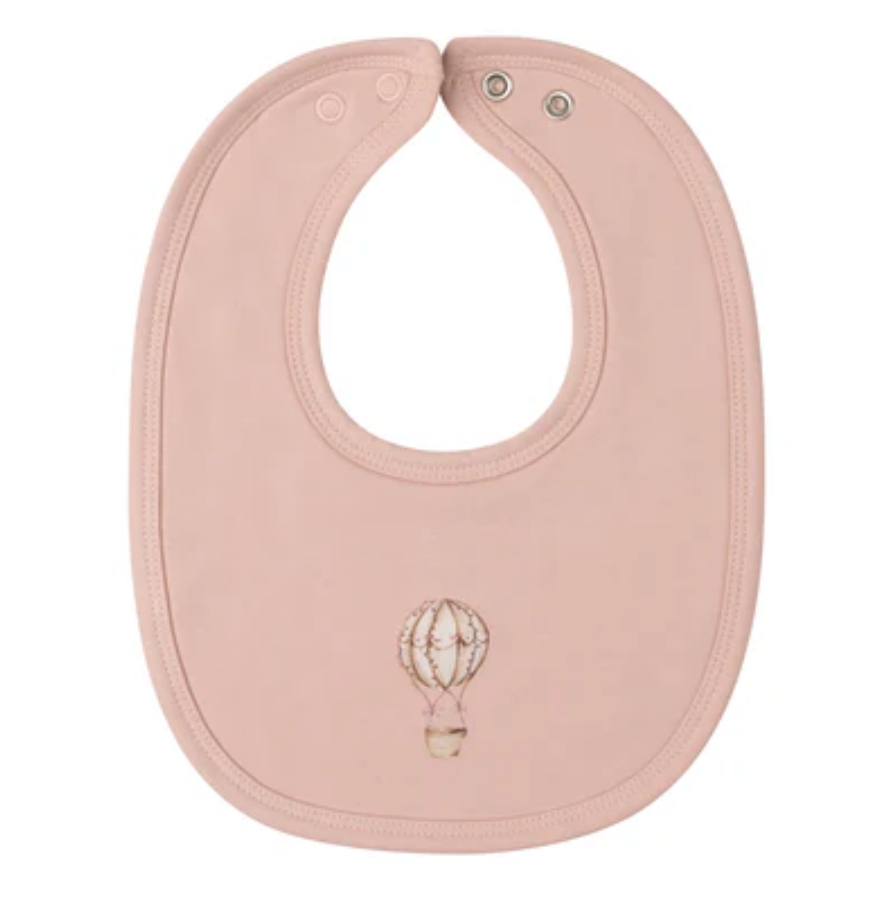 Aurora French Terry Hot Air Balloon Pink Bib
