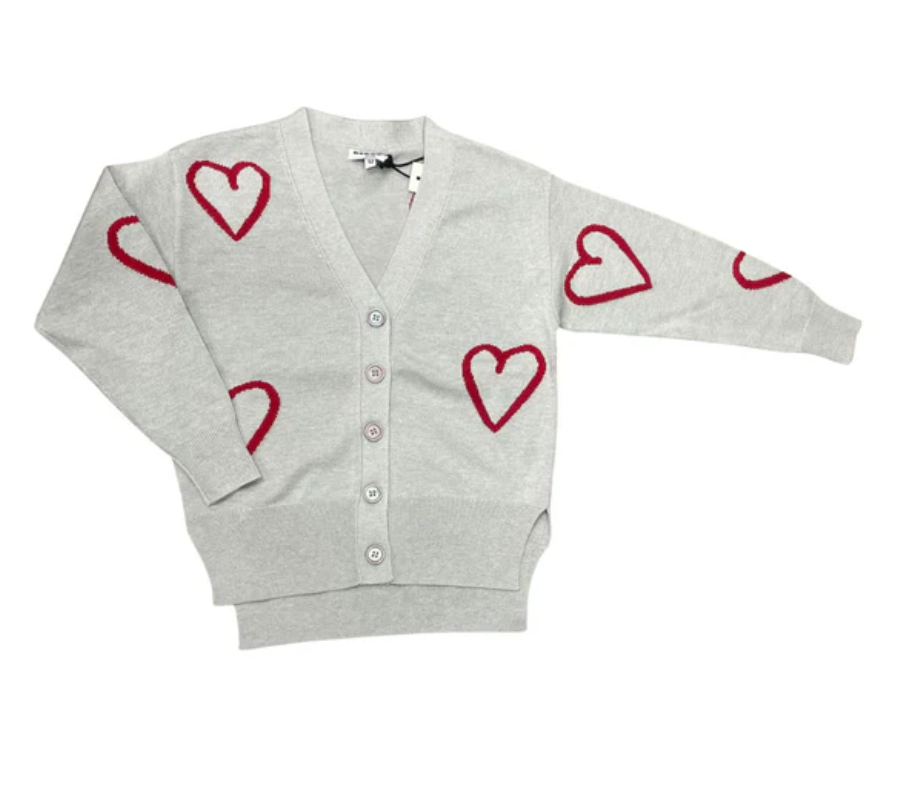 Noname Grey Heart Cardigan
