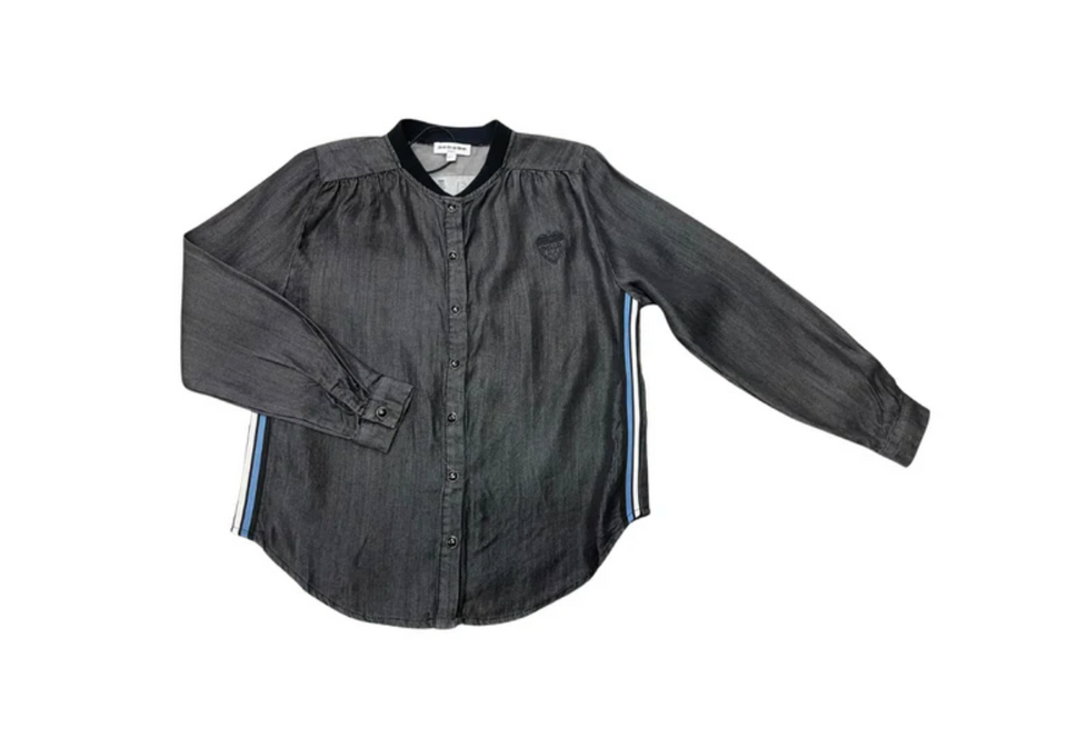 Noname Black Denim Bomber Shirt