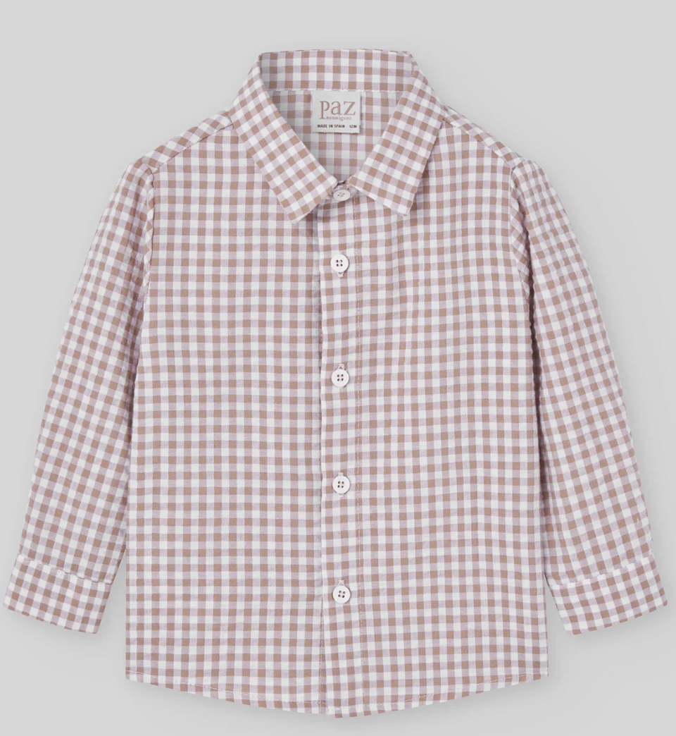 Paz Light Brown Woven Shirt