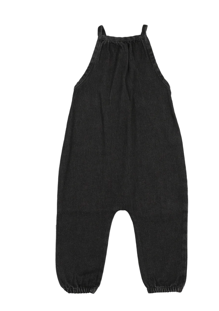 Kin Kin Black Baby Romper