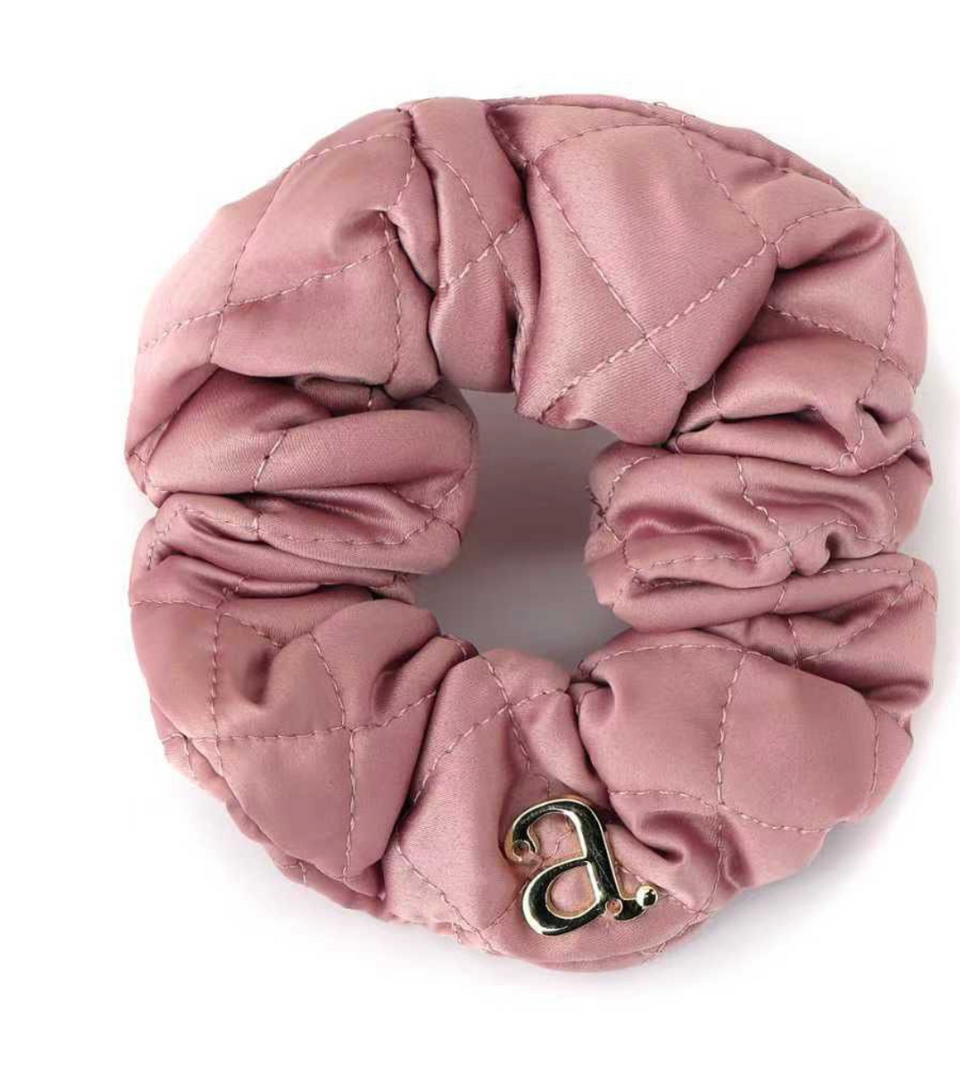 Archii Pink Satin Quilted Bow