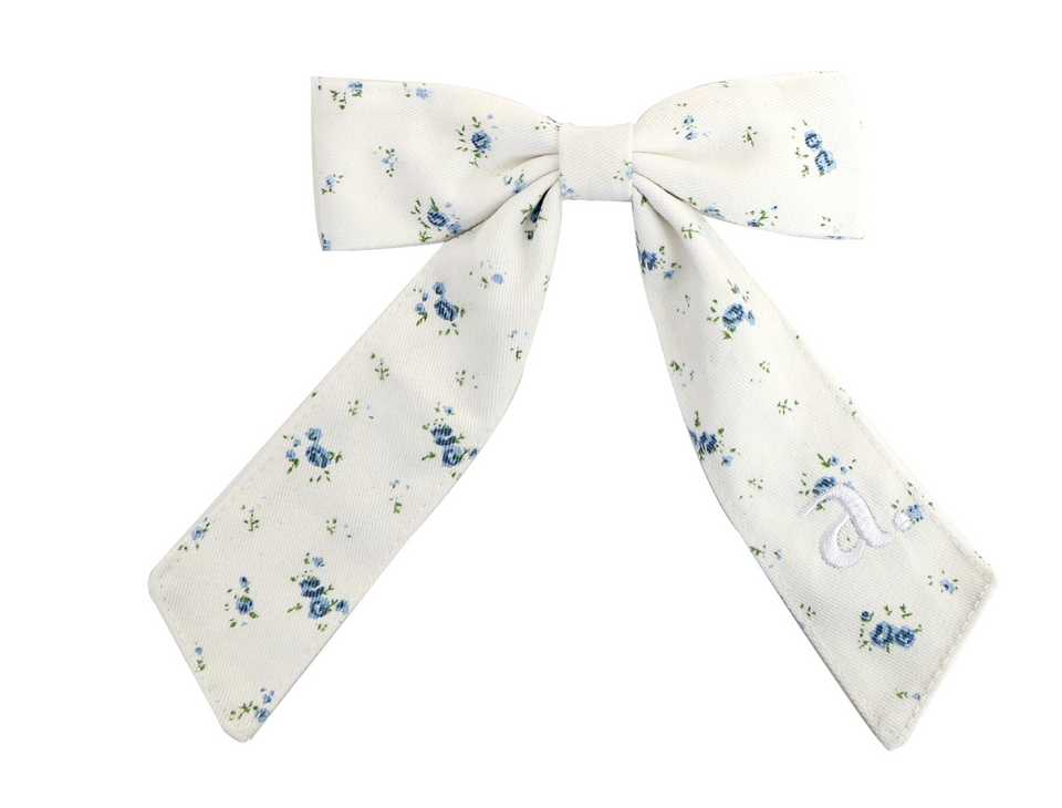 Archii Blue Floral Bow