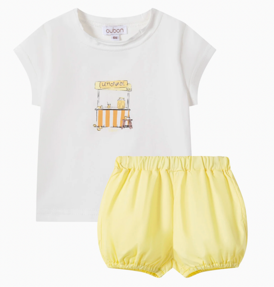 Oubon Lemonade Boys T-Shirt+ Bloomer Set