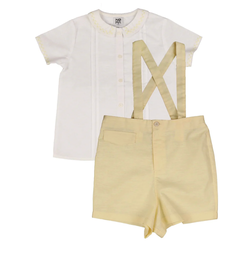 Belati White/Lemon Embroidered Set