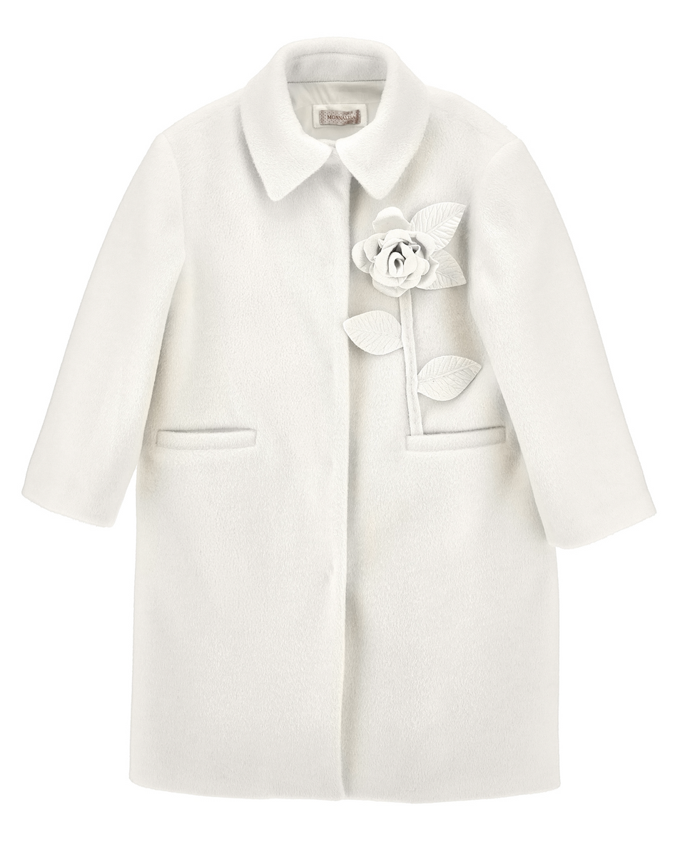 Monnalisa Cream Romantic Chic Coat