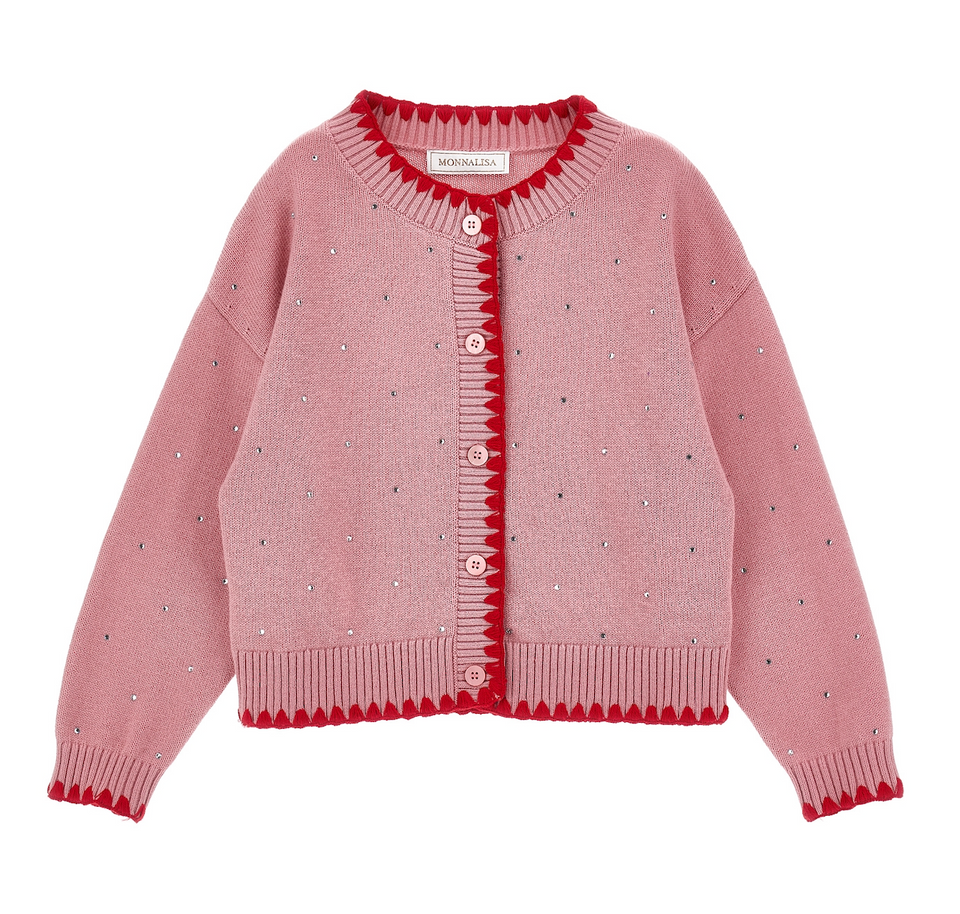 Monnalisa Lotus Horse Stitch Cardigan
