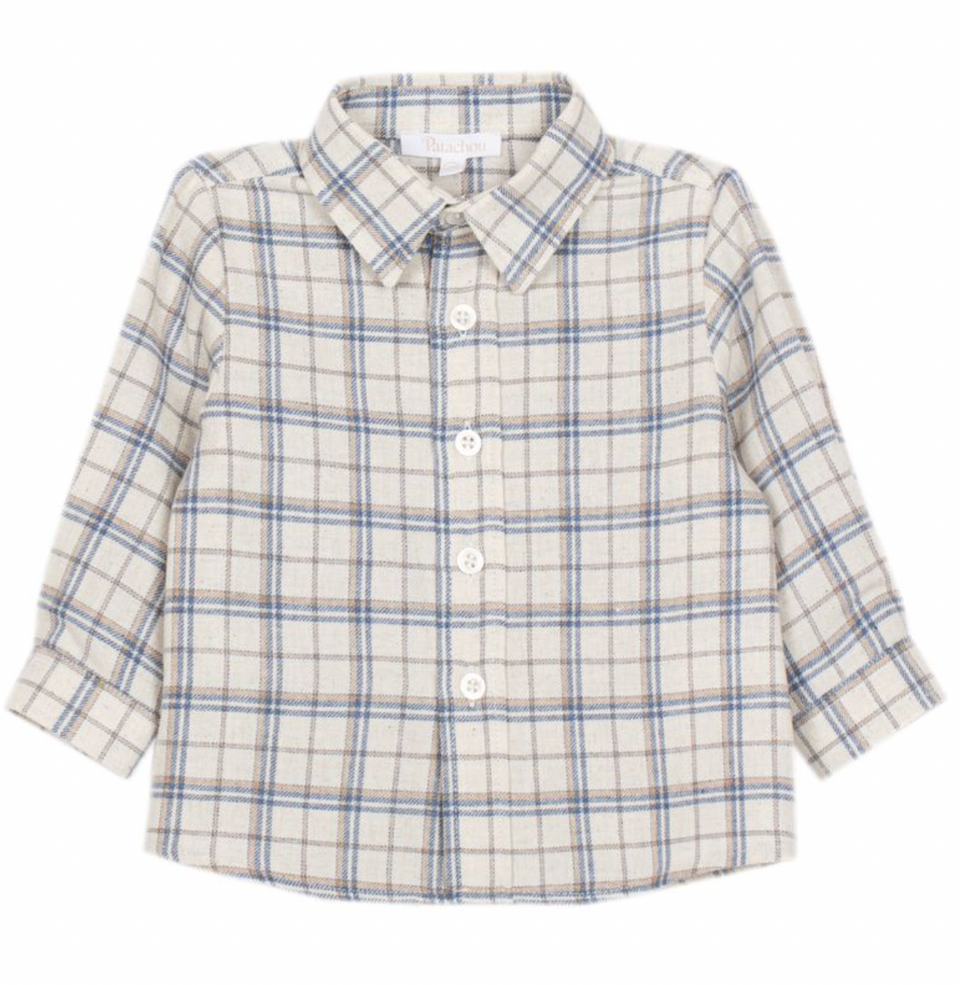 Patachou Blue/Beige Checked Shirt