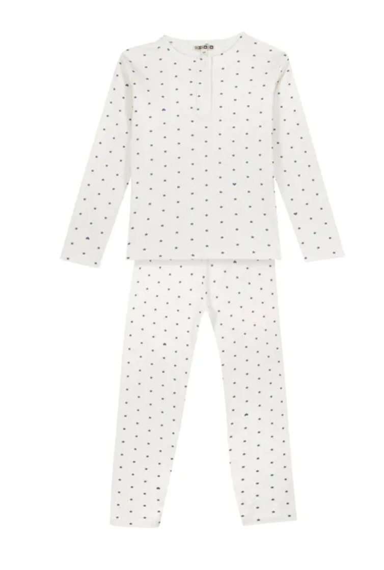 Bonton Blue Star Print Pajamas