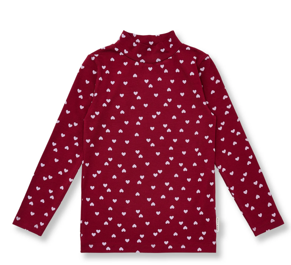 Petit Blush Hearts Turtleneck