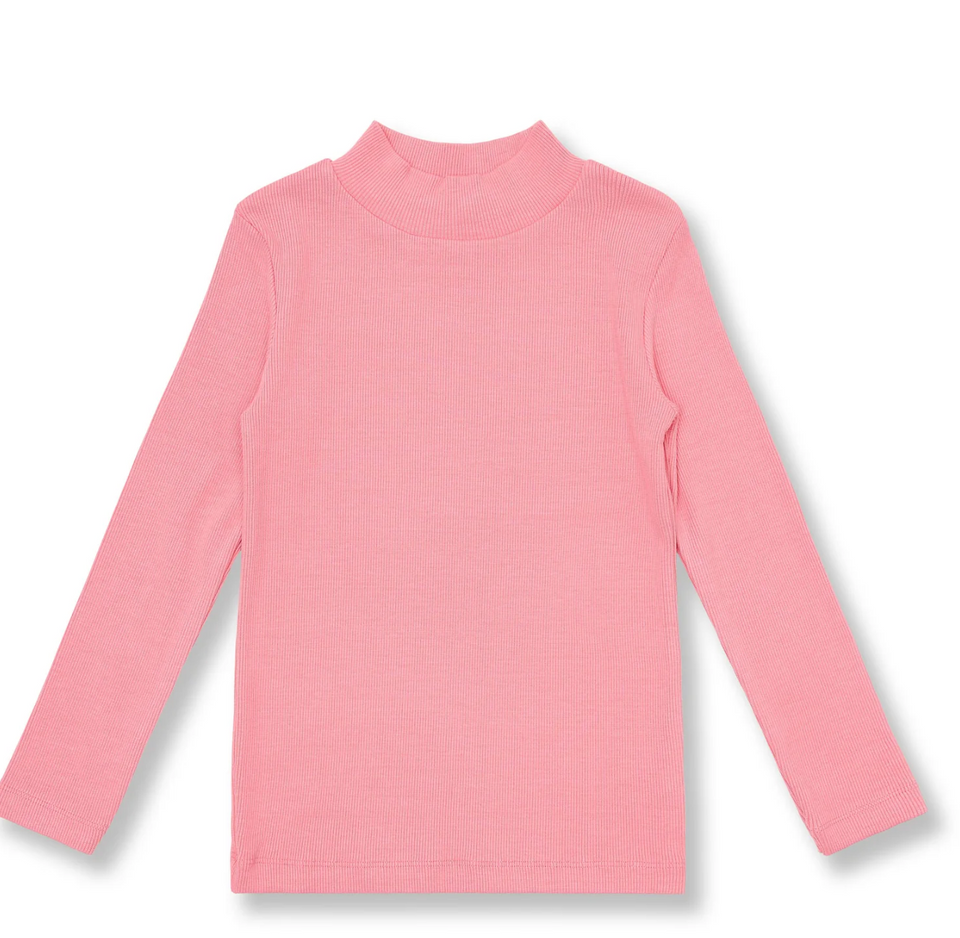 Petit Blush Rose Rib Turtleneck