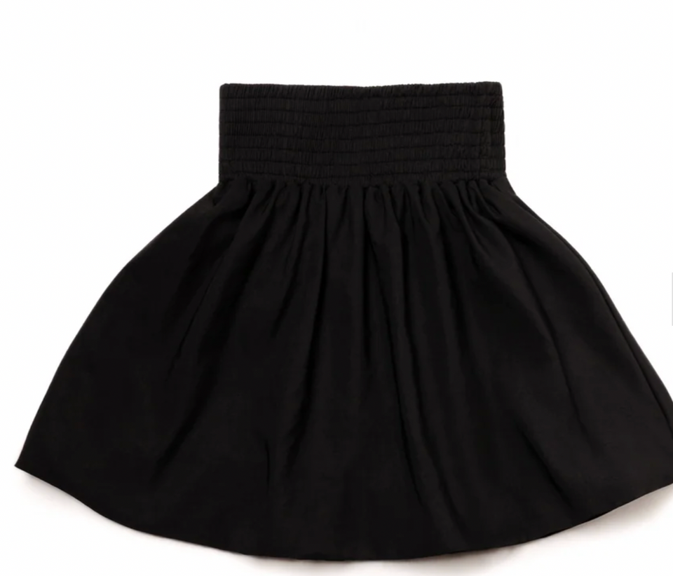 Lusso Black Smocked Bubble Skirt