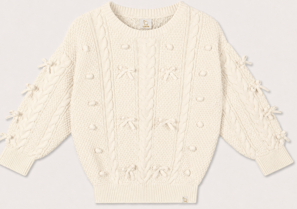 LRDM Elise Bow Sand Sweater