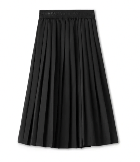 Noname Black Pleated Maxi Skirt 414S