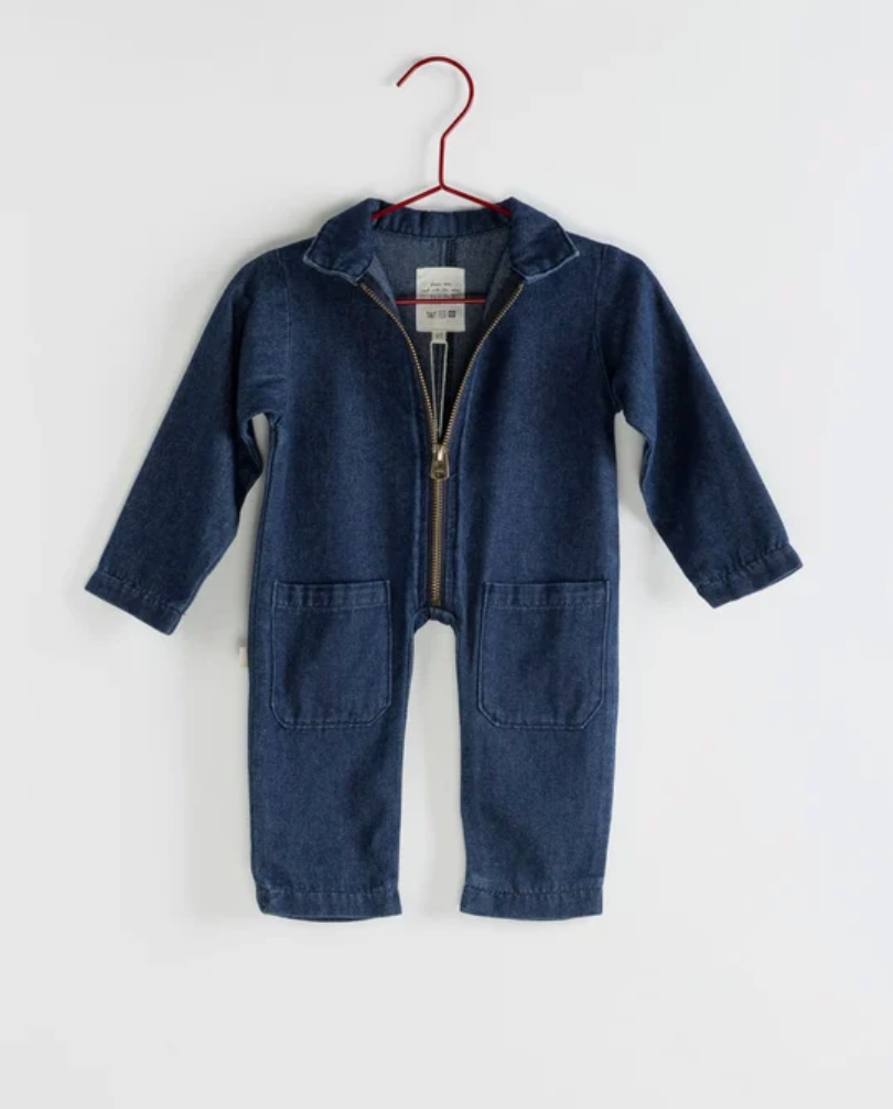 Please Mom Denim Playsuit