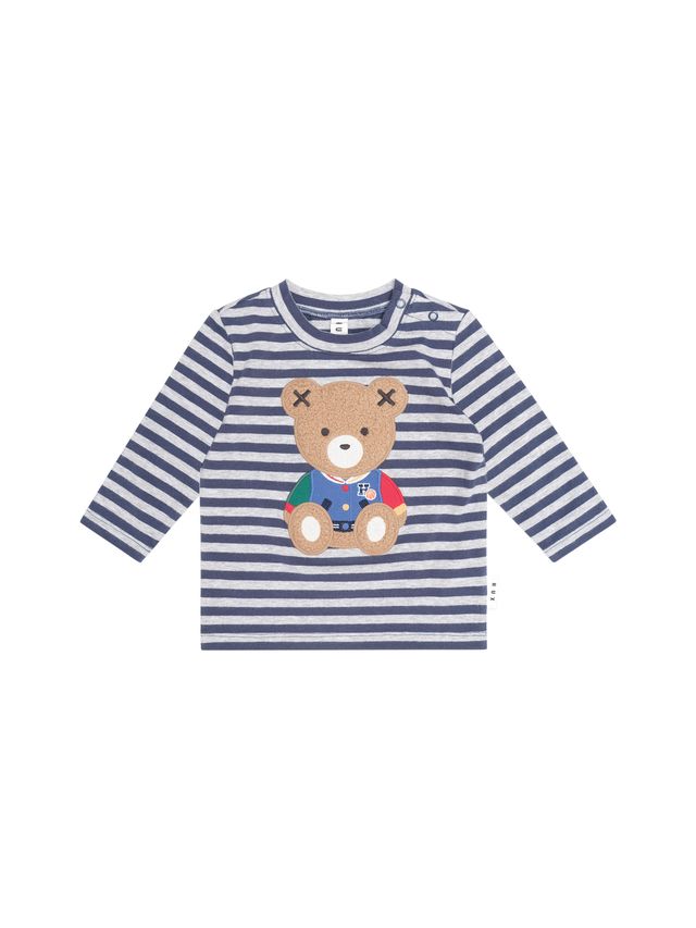 Hux Ink Grey Marle Ink Stripe Tee