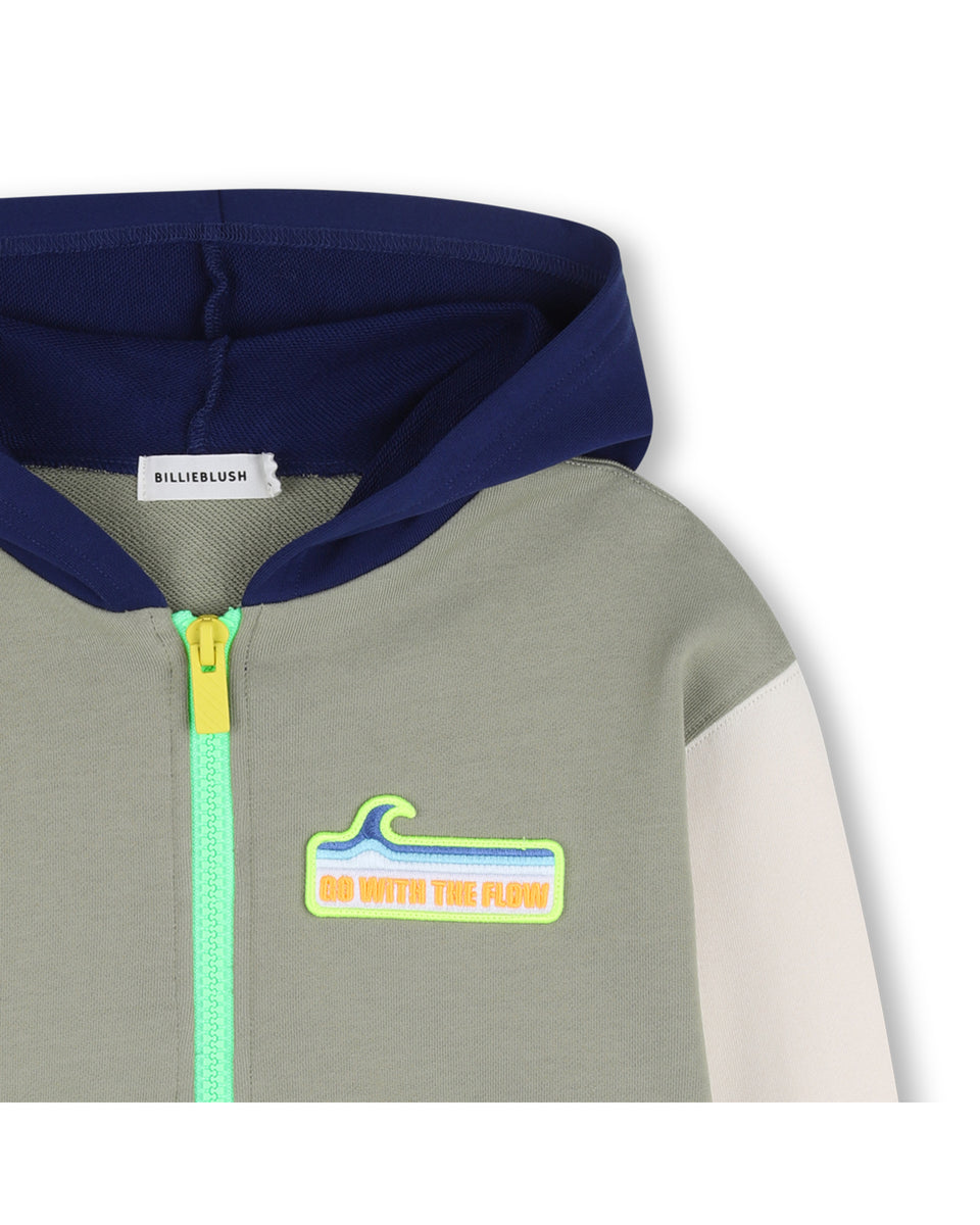 Billie Blush Lime Zip Up Sweatshirt