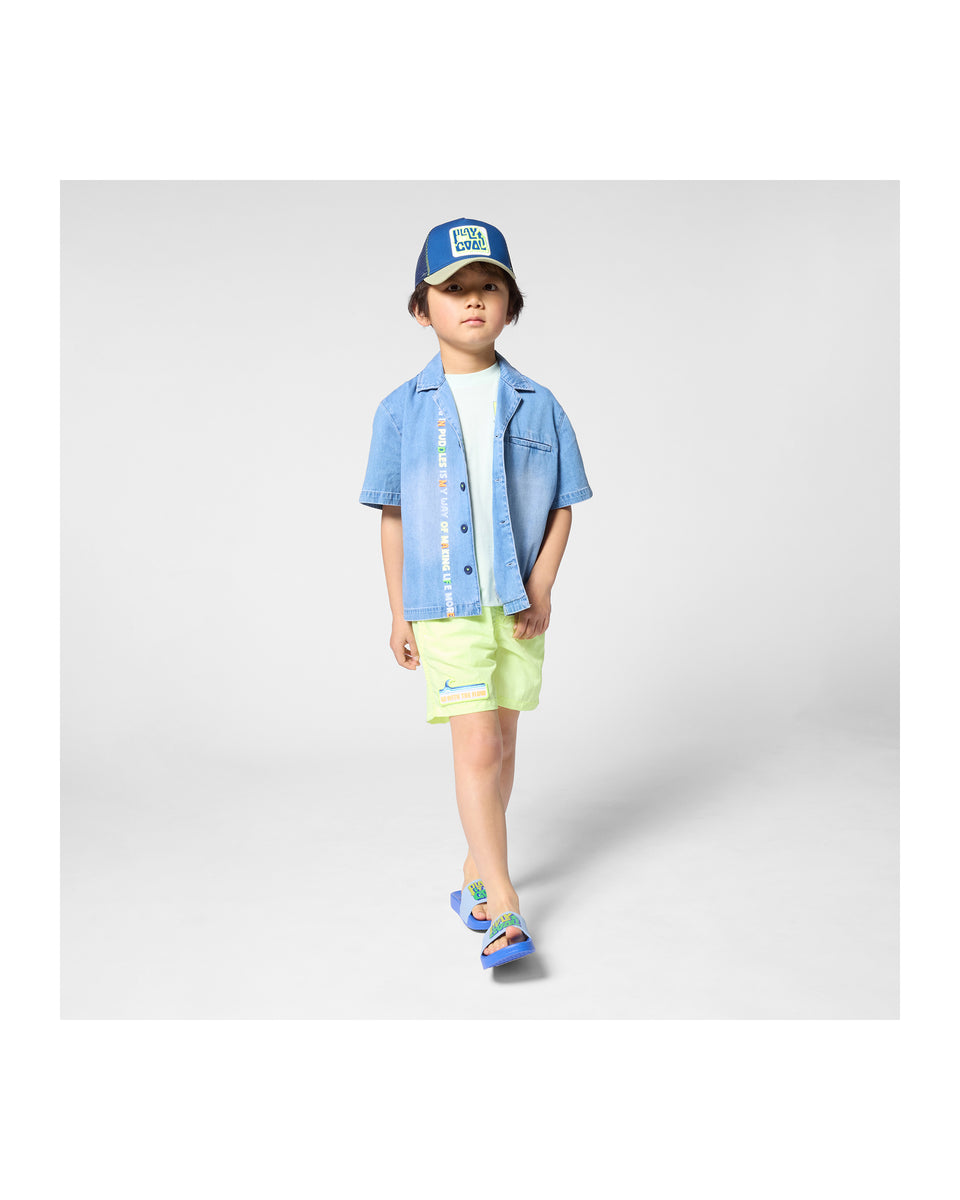 Billie Blush Denim S/S Button Down Shirt