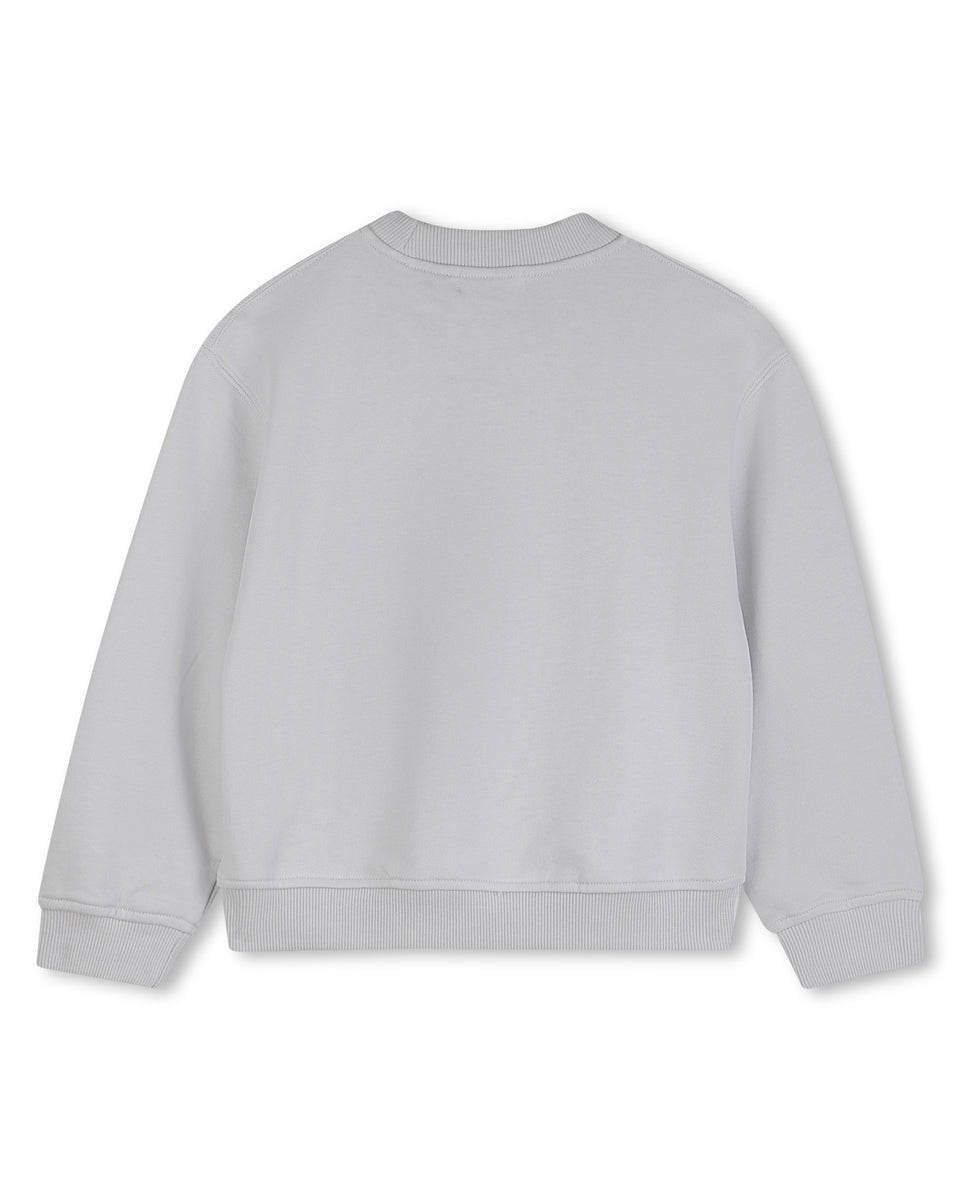 Billie Blush Quiet Grey "Okay" Crewneck Sweater