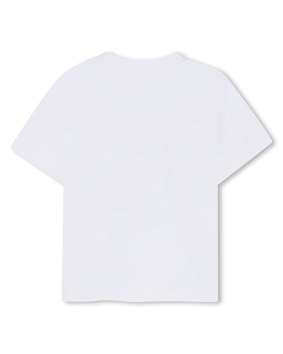 Billie Blush White Boys Graphic S/S T-Shirt