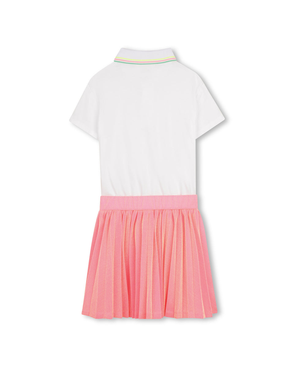 Billie Blush White Polo Dress