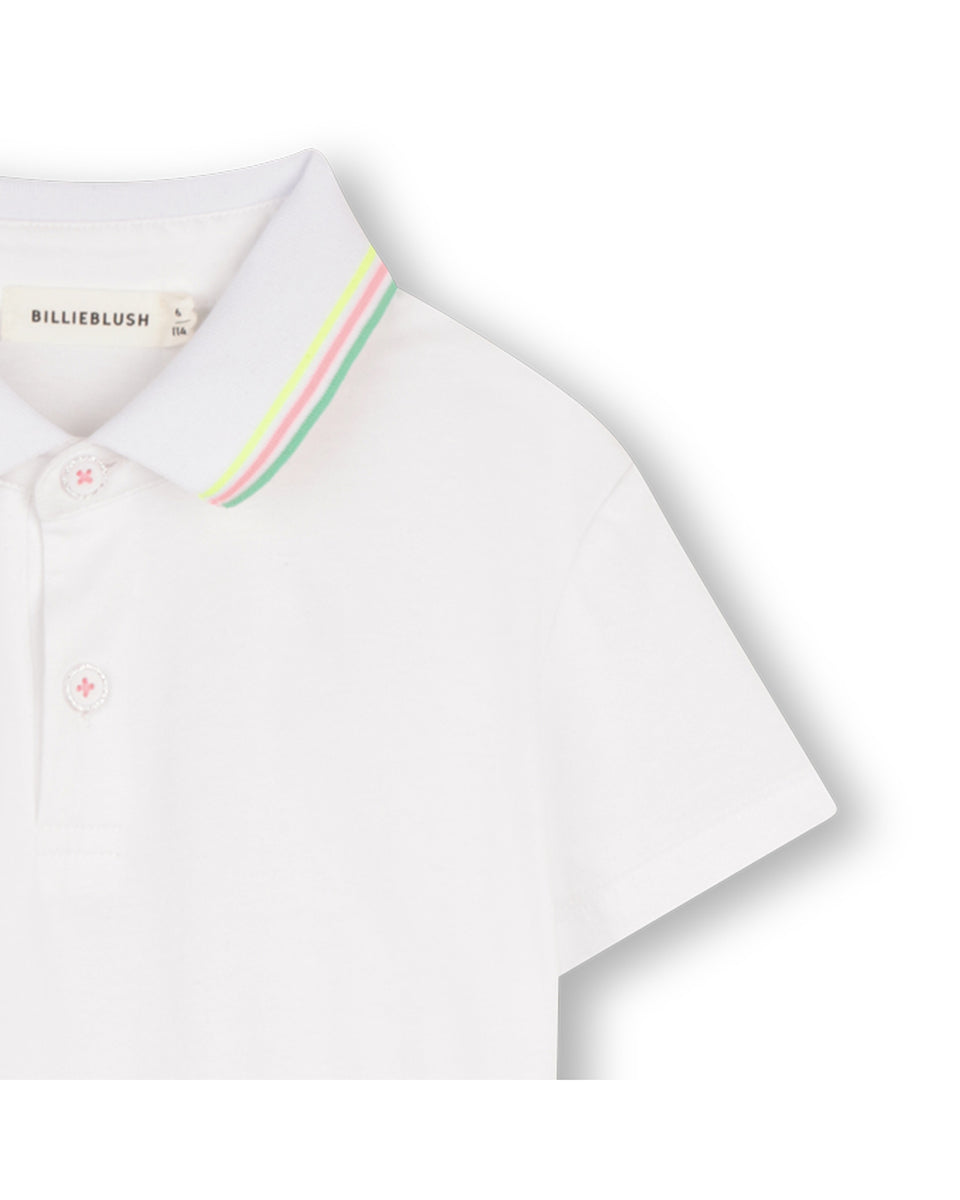 Billie Blush White Polo Dress