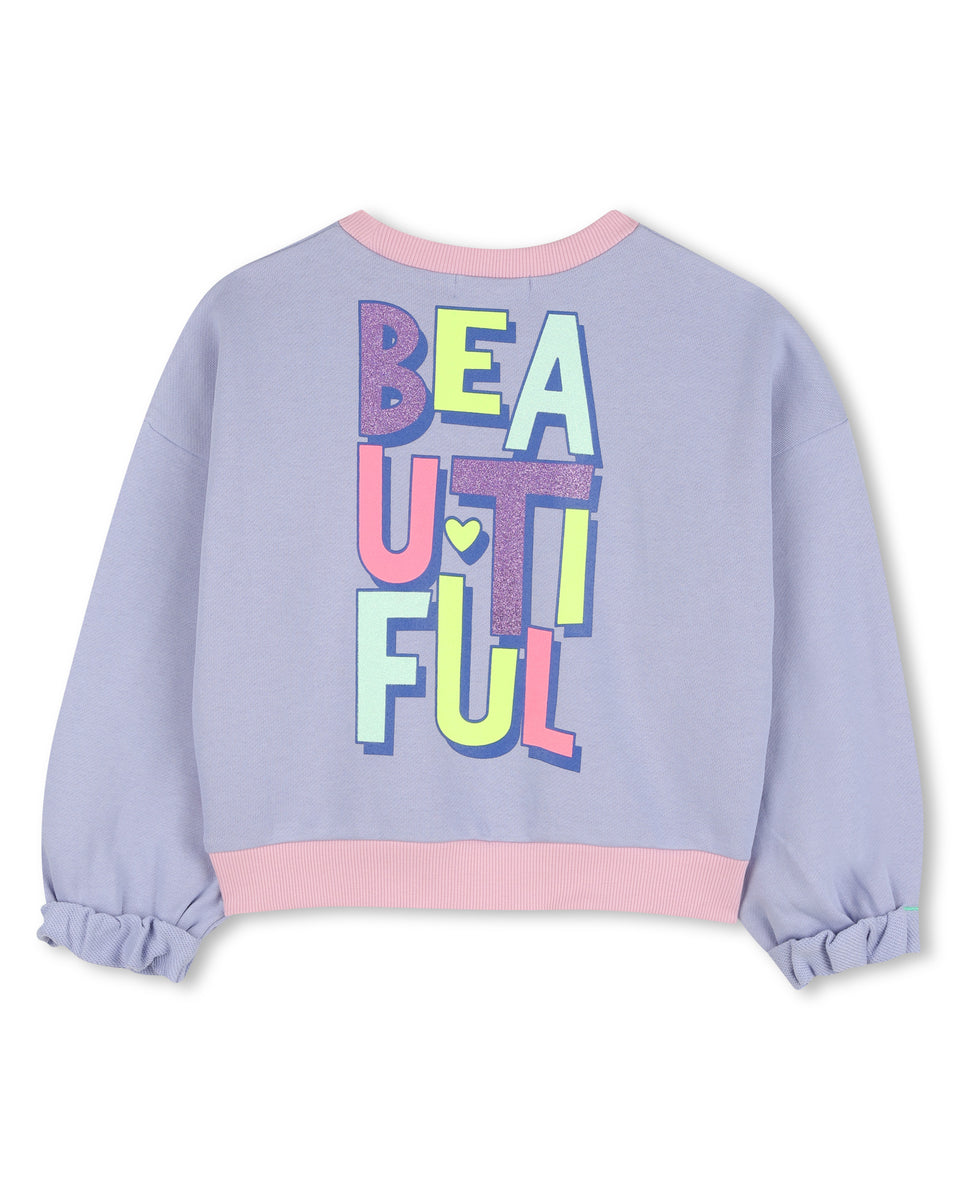 Billie Blush Angel Blue Graphic Crewneck Sweatshirt