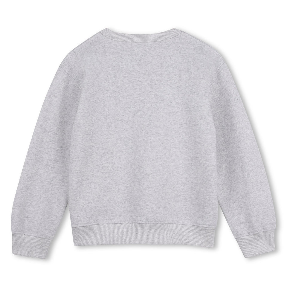 Billie Blush Chine Grey Monster Graphic Crewneck Sweatshirt