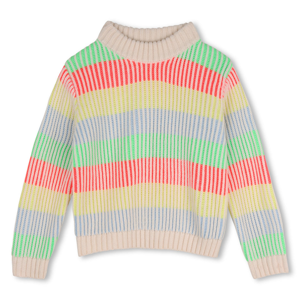 Billie Blush Ivory Boys Striped Knit Sweater