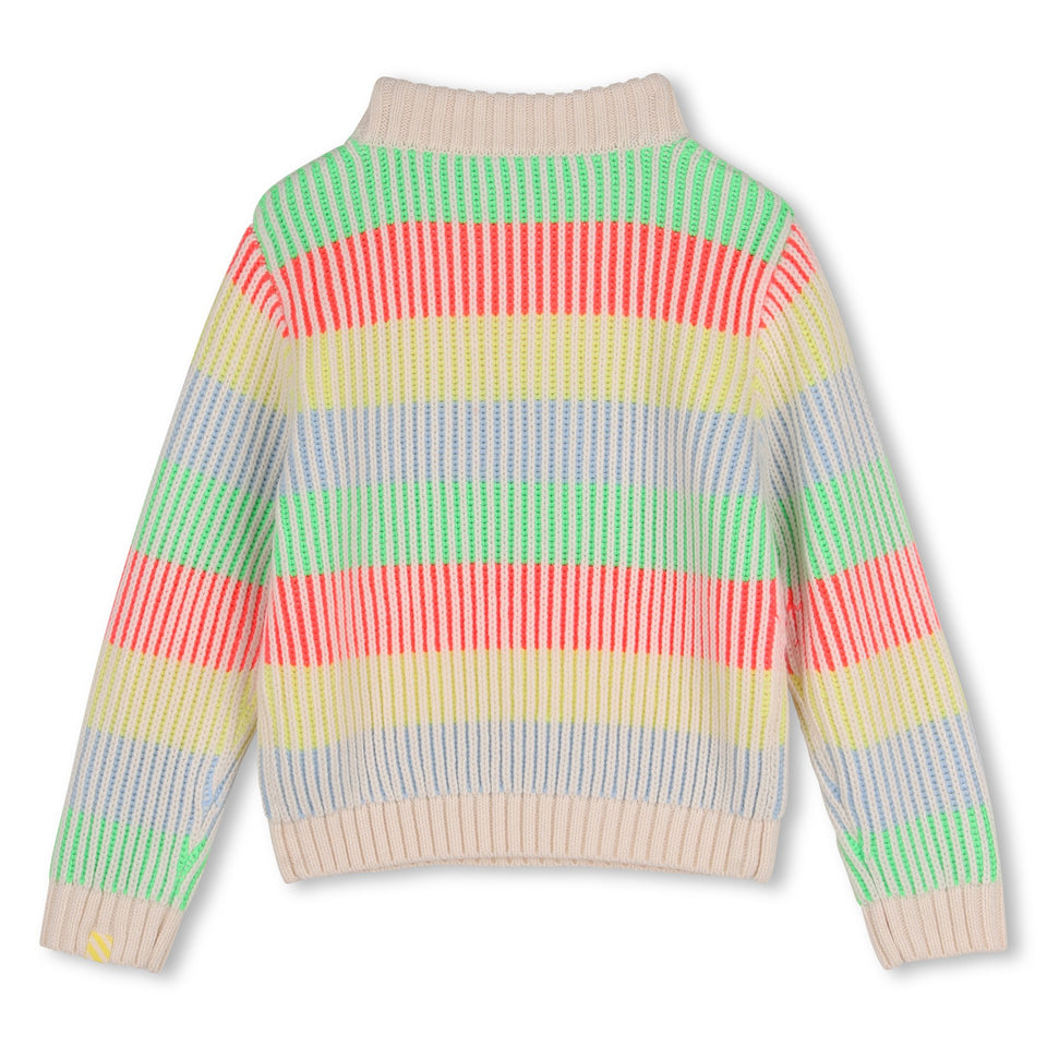 Billie Blush Ivory Boys Striped Knit Sweater