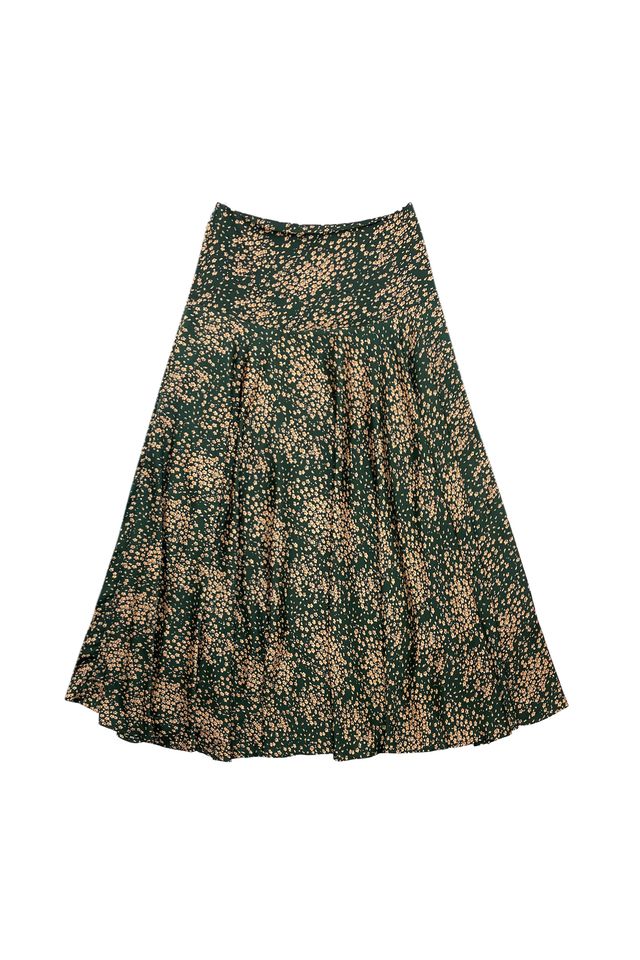 Zaikamoya Colette Green Flower Skirt