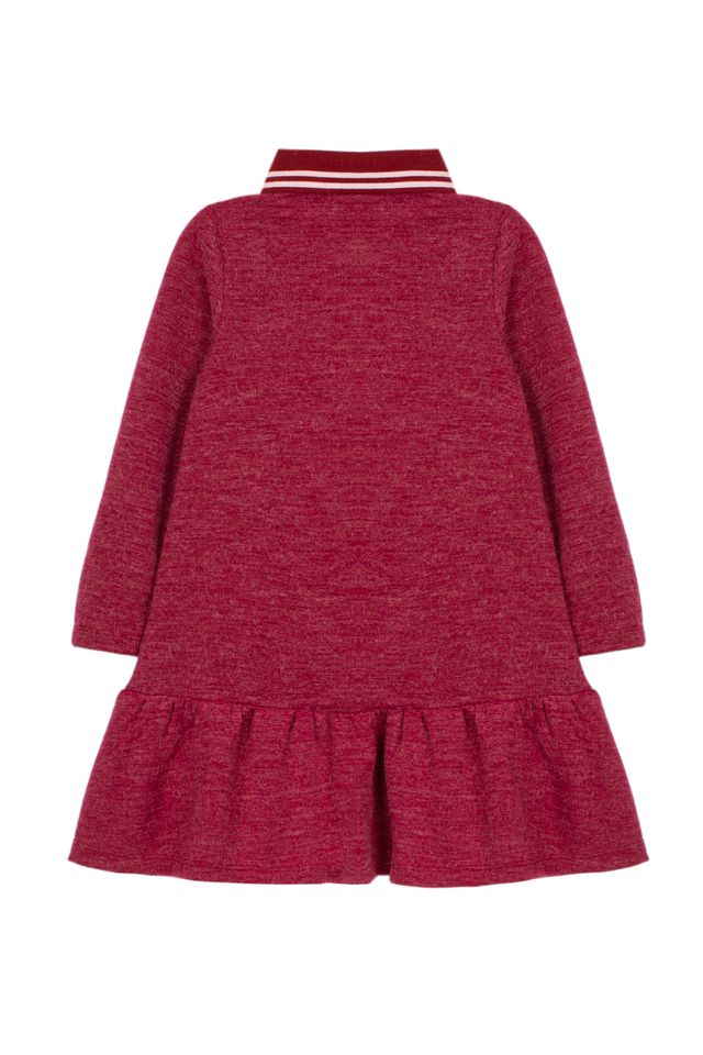 Patachou Bordeaux Burgundy Detailed Dress