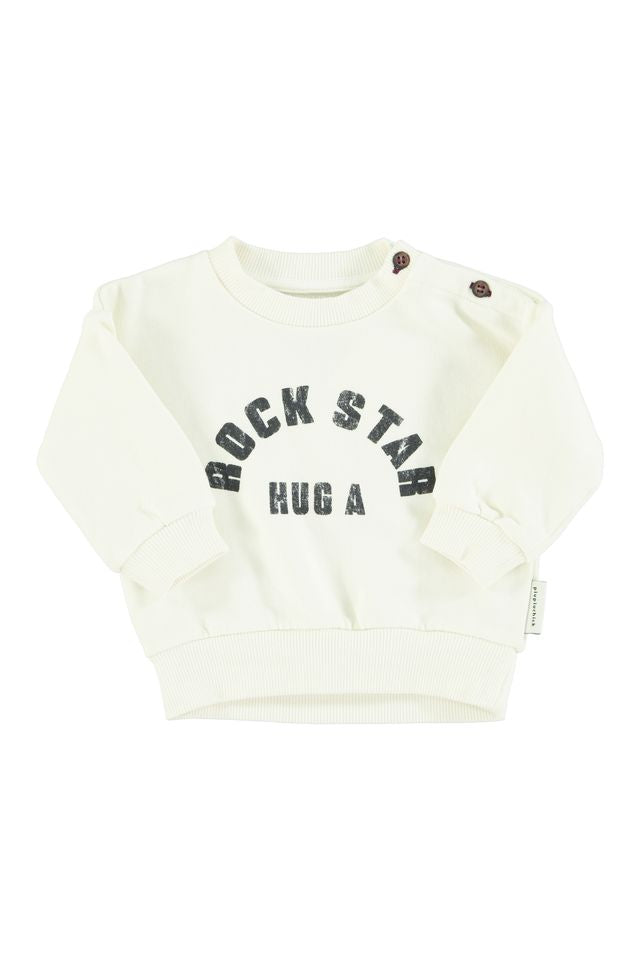 Piupiuchick Baby Ecru "rock star" Sweatshirt