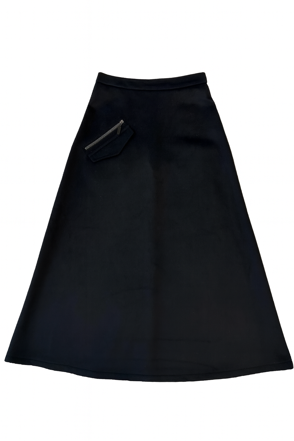 Marli Riches Black Wool Pocket Zipper Skirt
