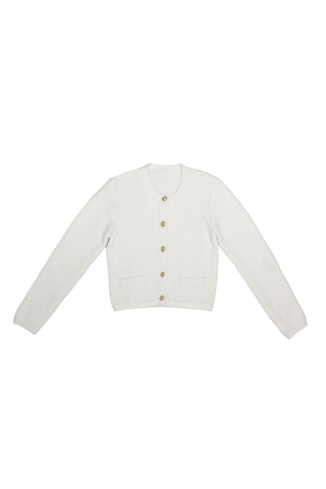 Zaikamoya Paulina Ivory Cardigan