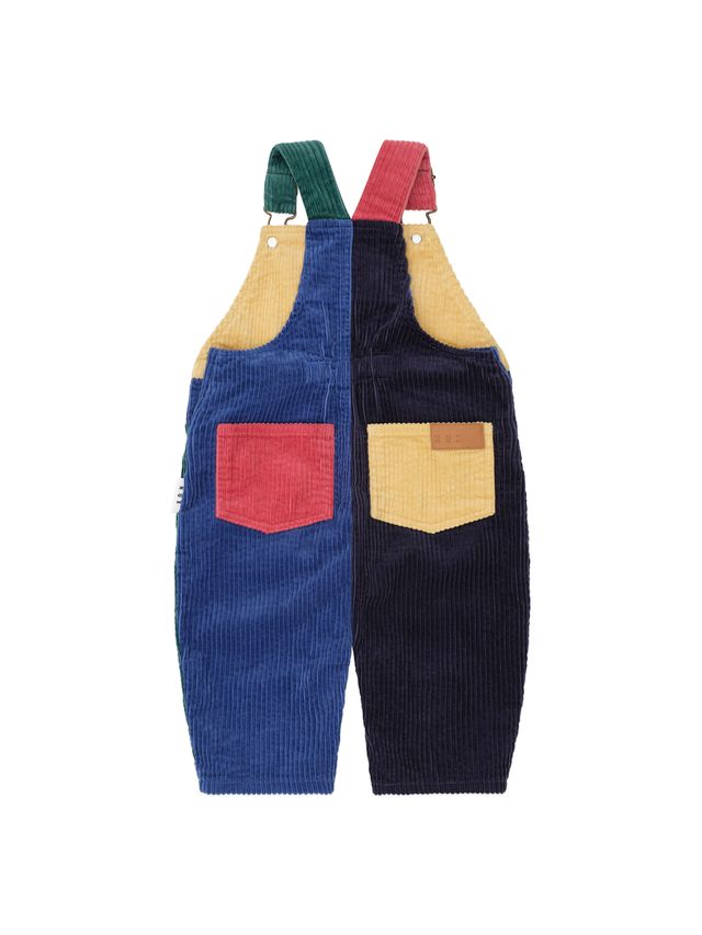 Hux Multi Boys Colorblock Cord Overall