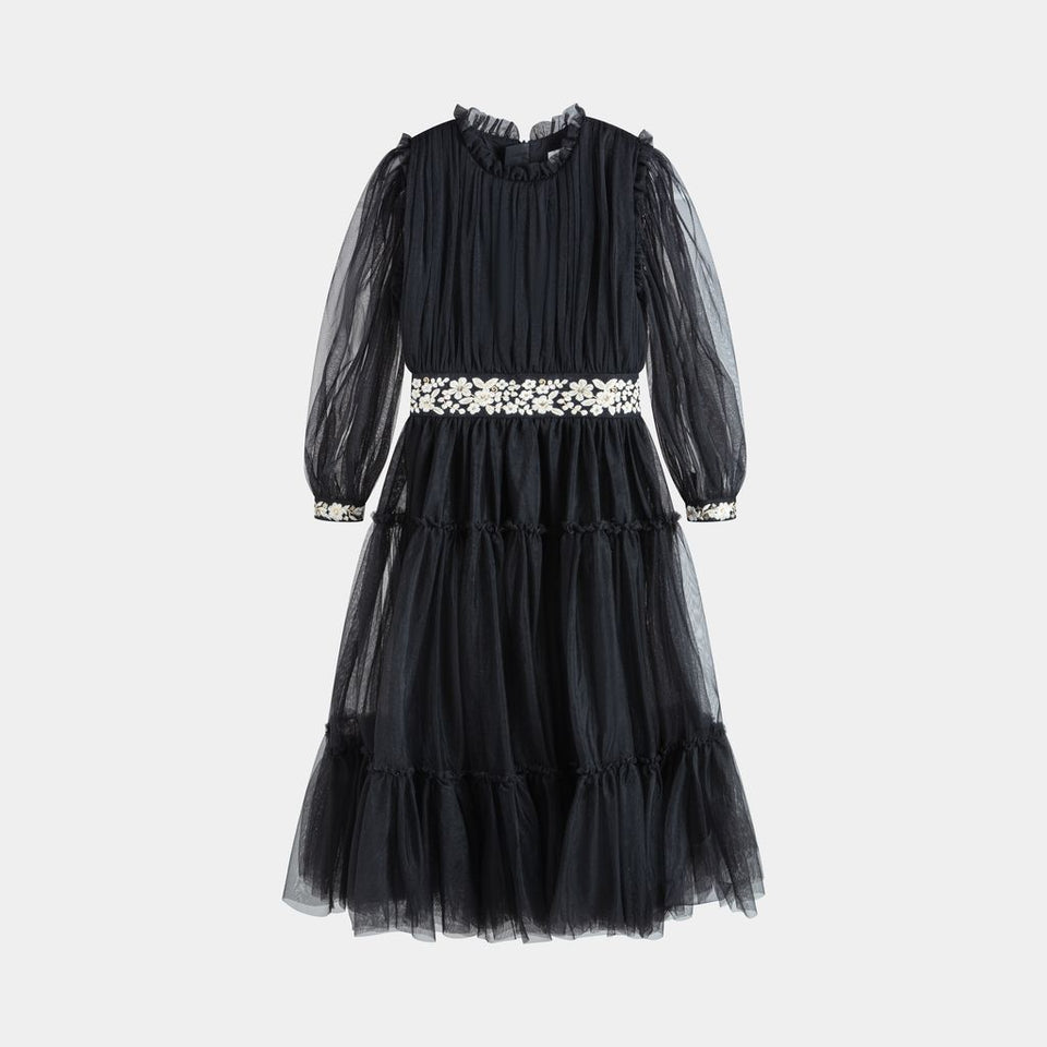Cera Una Volta Milie Black Tulle Dress