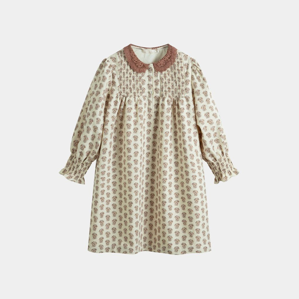 Cera Una Volta Loredana Cream Flower Dress