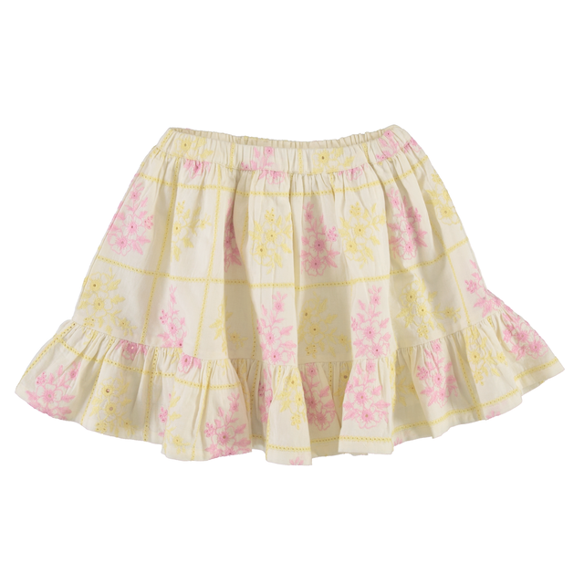 Bebe Organic Alba Patchwork Embroidery Skirt