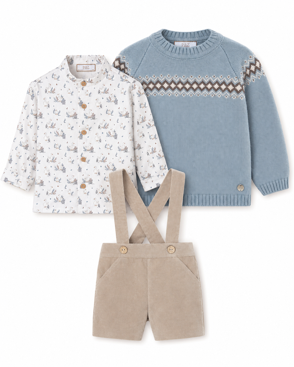 Paz Mineral Blue/Sand Duck 3pc Set
