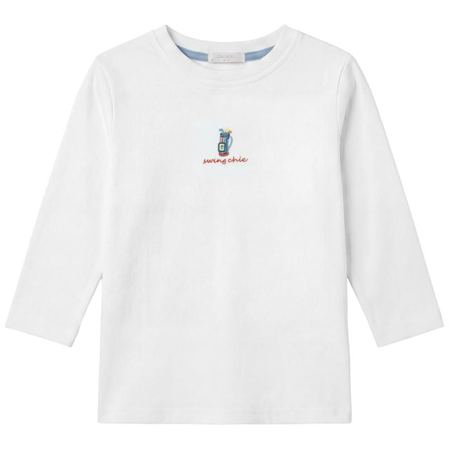 Calla Lili White/Blue Golf T-Shirt