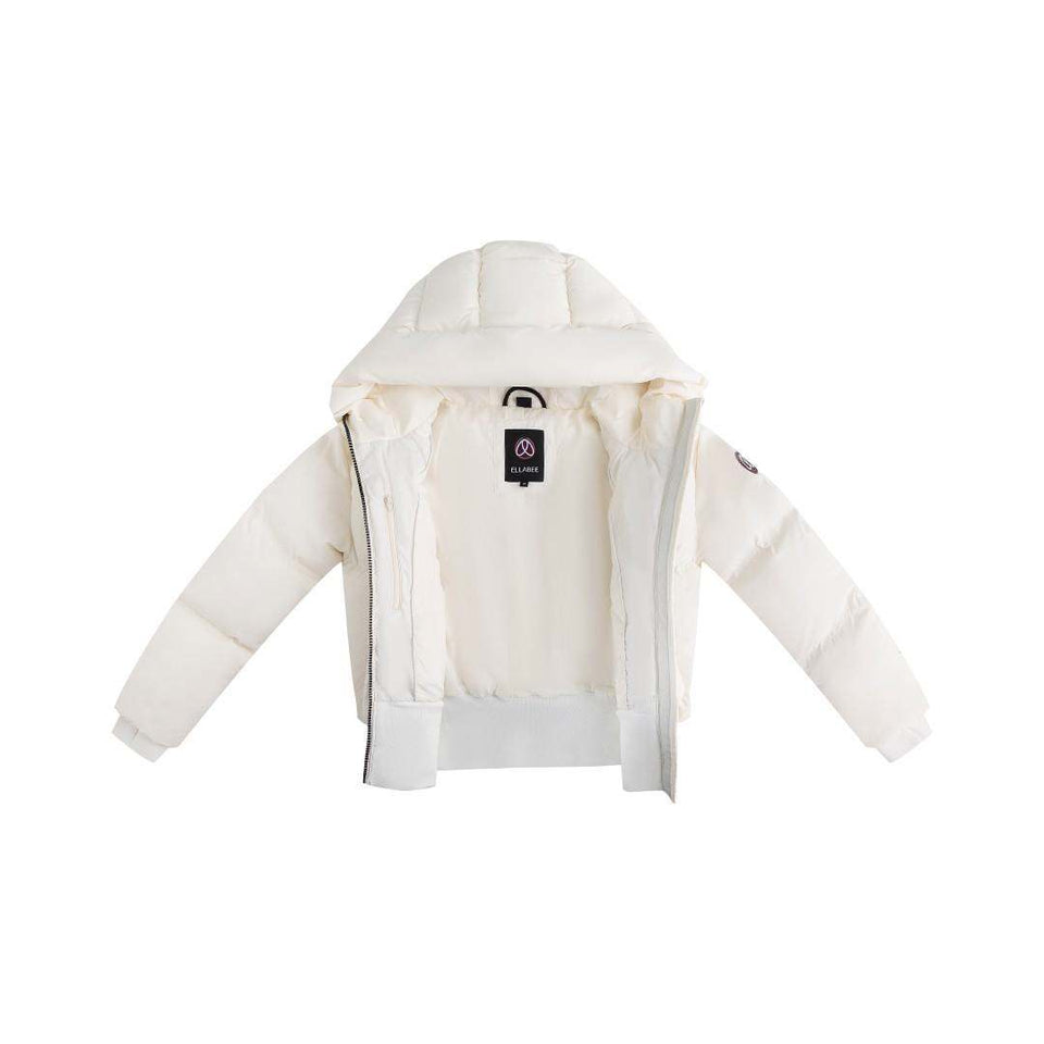 Ellabee Emma Off White Waistband Bomber Coat