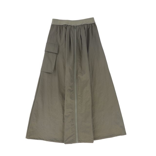 Bace Olive Zipper Cargo Skirt